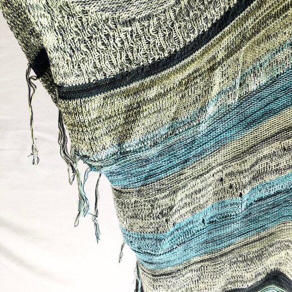 Goddis "Bullito Poolside" Fringe Sweater Knit Cover Up Speckled Knit Size S/M - Picture 11 of 13